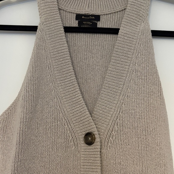 Massimo Dutti Taupe Knit Vest - Picture 2 of 5